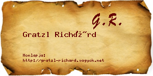 Gratzl Richárd névjegykártya